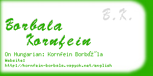 borbala kornfein business card